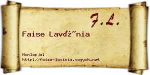 Faise Lavínia névjegykártya